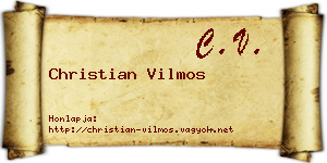 Christian Vilmos névjegykártya